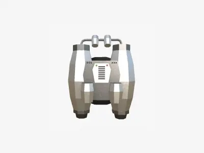 Jetpack Low Poly A05 - SciFi Character Design Low-poly 3D model