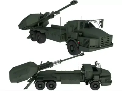 Archer Artillery System 3D model purchase