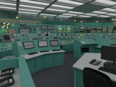 Nuclear Power Plant Control Room 3D model