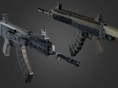 Weapons Pack 4 Low-poly 3D model