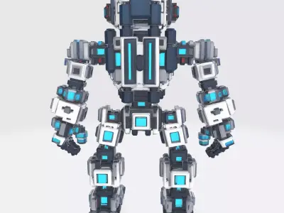 Robot Character N11 Low-poly 3D model