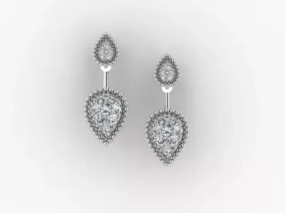 pear earring jewelry 3D print model