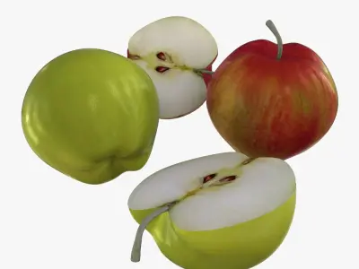 Mega Fruits Collection Low Poly 3D model