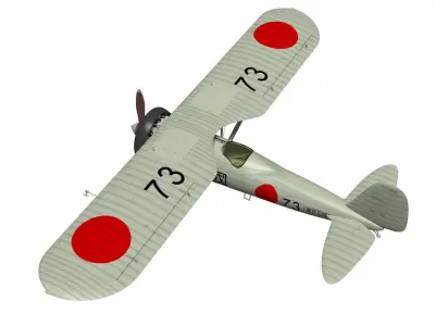 nakajima type91 fighter 3D model