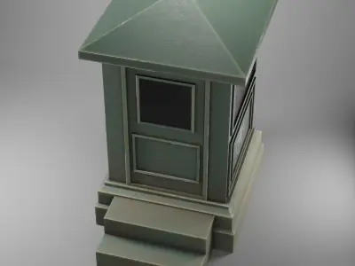 Police Box Low-poly 3D model
