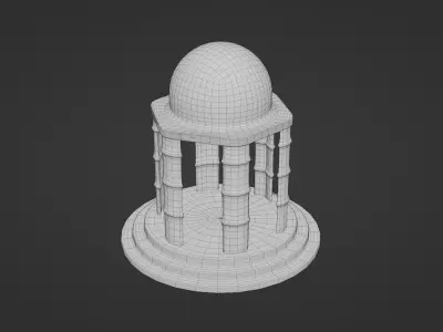 Gazebo  Low-poly 3D model