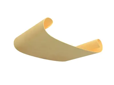 Scroll Paper v1 009 Low-poly 3D model