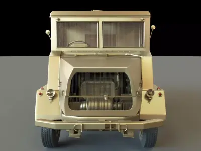 Millitary Truck Low-poly 3D model