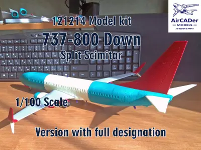121214 Model kit Boeing 737-800 Split Scimitar Down 3D print model