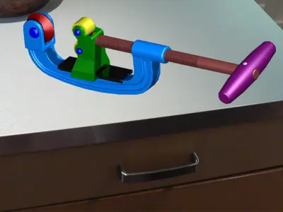 Steel pipe cutter Free 3D model