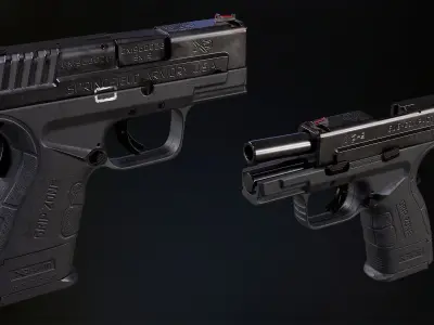 Springfield XD-MOD2 - Black Low-poly 3D model