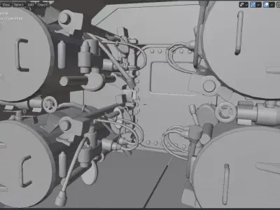 submarine 3D model V2