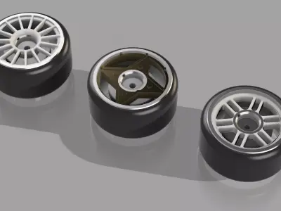 ENKEI Classic wheels set in HW scale 3D print model