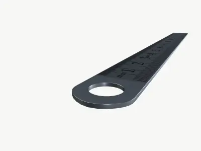 Steel Ruler 3D model purchase