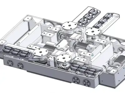 Heavy-Duty Industrial Material Handling Trolley 3D model