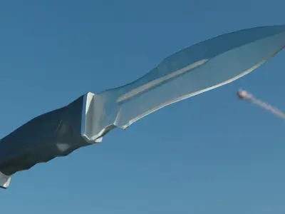 Military Army Knife PBR Low-poly game-ready Low-poly 3D model