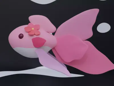 Cutie Fish - Cartoon Low-poly 3D model