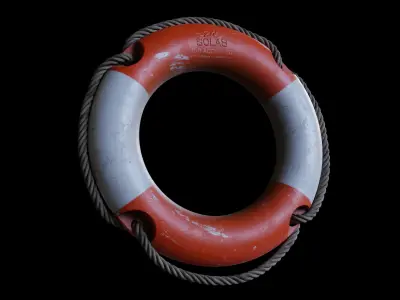 Lifebuoy 3D model life preserver 3D model