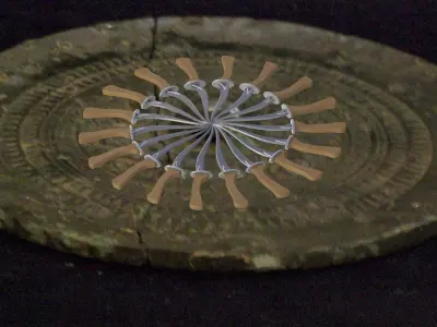 knife stone plate with spiral design Free 3D model