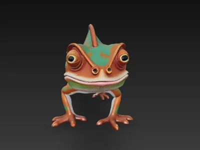 Chameleon Realistic 3D Model Basic - Low Poly Realistic Low-poly 3D model