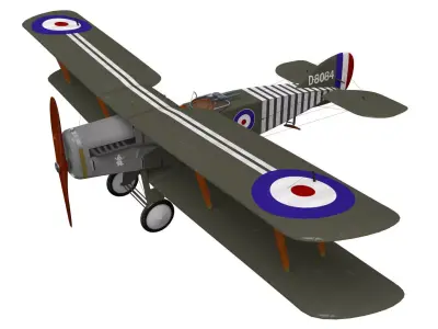 bristol f2b fighter 3D model purchase