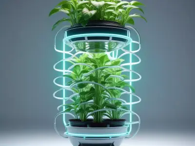 SciFi Illuminated Vertical Garden 3D model