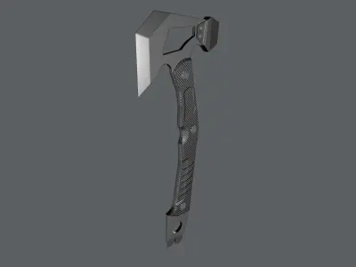tactical axe Low-poly 3D model get