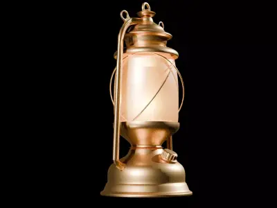 Vintage Kerosene Lantern  Game Ready PBR Model Low-poly 3D model