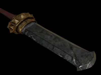 Orc Sword Free low-poly 3D model purchase