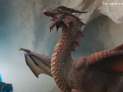 Red Dragon Basic Pose 3D model