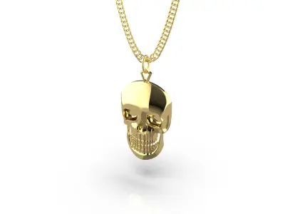 Skull pendant Halloween with moving part 3D print model