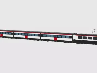 swiss train 3D model