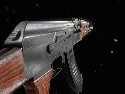 AK-47  Low-poly 3D model