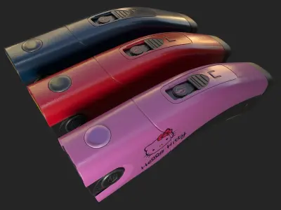 Pbr Taser -Subdivision Model 3D model
