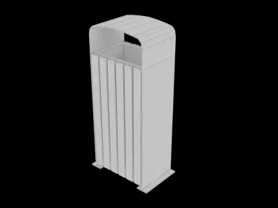 Park trash can - PBR - lowpoly Low-poly 3D model