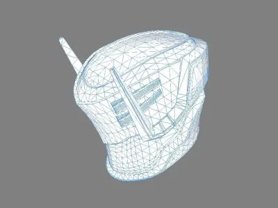 SciFi Helmet Base Mesh SCH3 3D model
