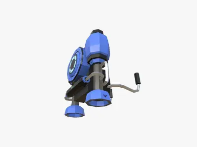 Jetpack Low Poly E03 - SciFi Character Design Low-poly 3D model