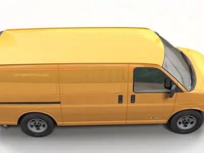 Express van Low-poly 3D model
