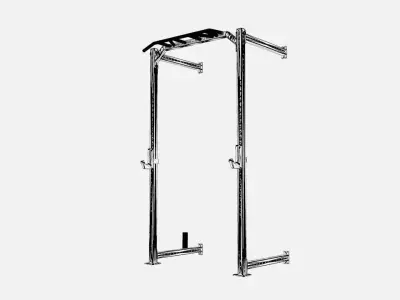 ONE Wall-Mounted Folding Squat Rack Low-poly 3D model