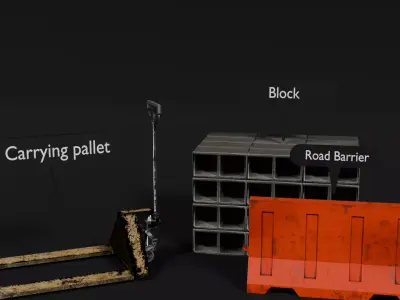 Warehouse Props Pack Low-poly 3D model purchase