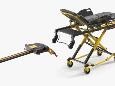  Stryker XPS Emergency Stretcher Electric Lift Rigged for Maya 