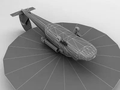 UH 60 Blackhawk Helicopter LOW Low-poly 3D model