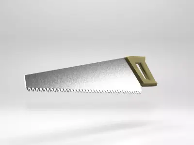 Low Poly - Woodsaw saw blade Low-poly 3D model