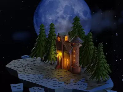 house in the clouds 3D model