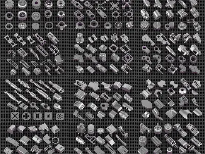 Hard Surface Kitbash 240 Model VOL01P 3D model