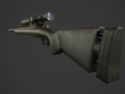 M24 Sniper Rifle Low-poly 3D model