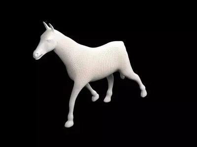 Walking Horse 3D Model Low-poly 3D model