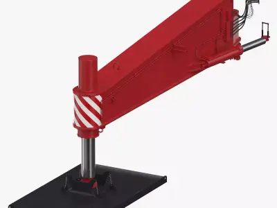 Crane Outrigger Large 02 Red 3D model