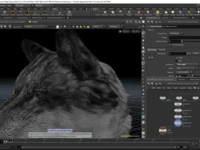 Lobo con piel realista  Low-poly 3D model