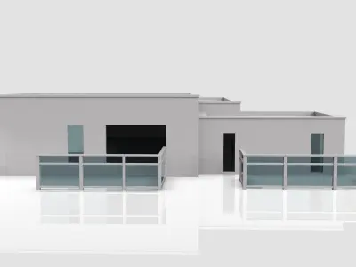 Modern Building House Low-poly 3D model